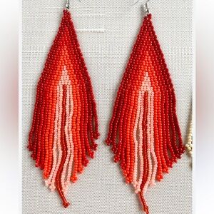 Southwestern Style Beaded Waterfall Earrings